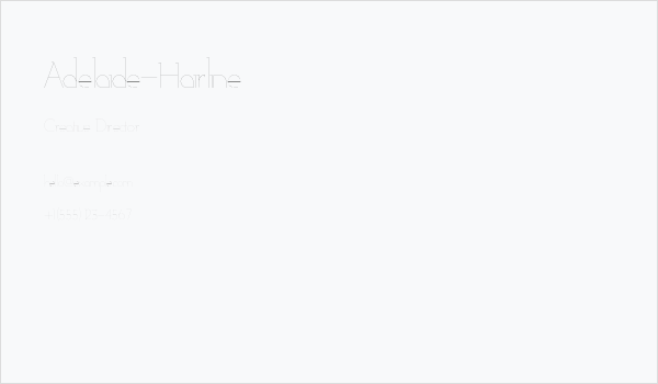 Adelaide-Hairline Business Card