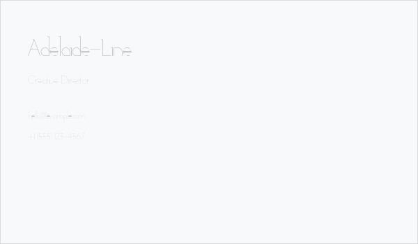 Adelaide-Line Business Card