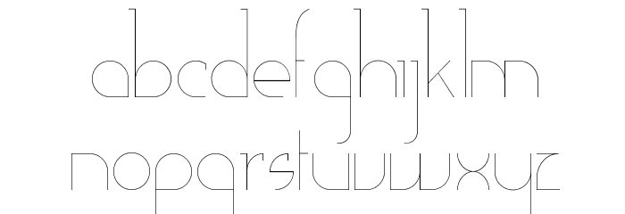 Adelaide-Line Font LOWERCASE