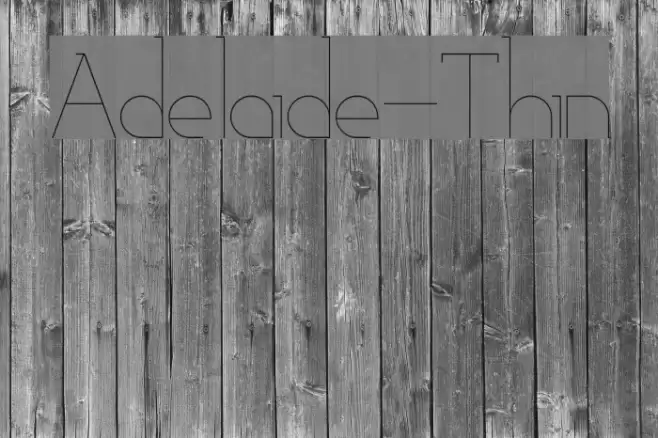 Adelaide-Thin Font examples