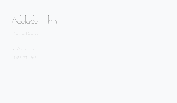 Adelaide-Thin Business Card