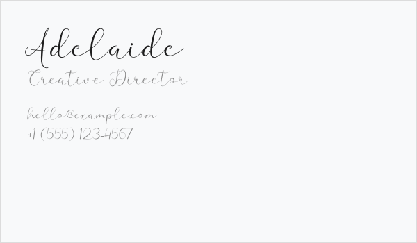 Adelaide Business Card