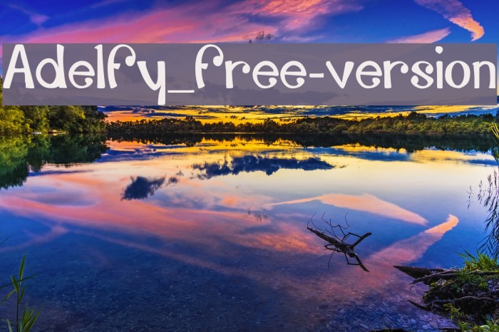 Adelfy_free-version Font examples