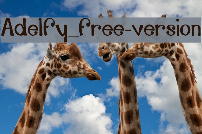 Adelfy_free-version Font examples