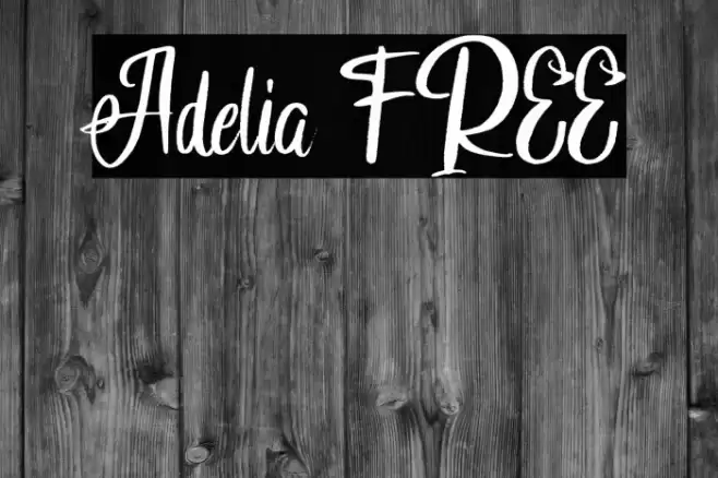 Adelia FREE Font examples