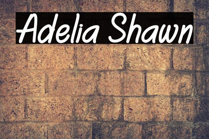 Adelia Shawn Font examples