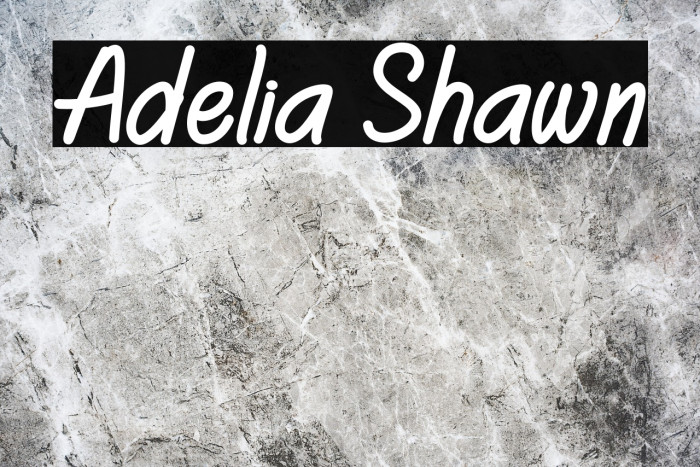 Adelia Shawn Font examples
