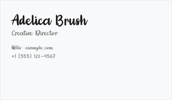 Adelica Brush Business Card