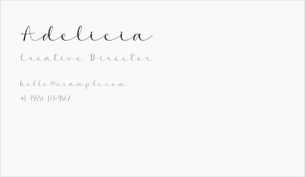 Adelicia Business Card