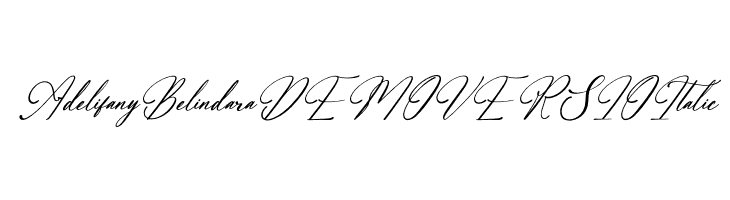 Adelifany Belindara DEMO VERSIO Italic  Free Fonts Download