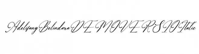 Adelifany Belindara DEMO VERSIO Italic फ़ॉन्ट