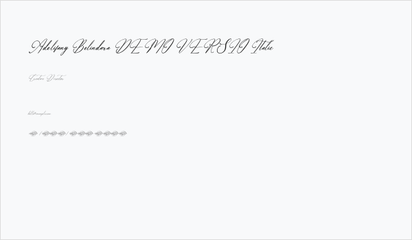 Adelifany Belindara DEMO VERSIO Italic Business Card