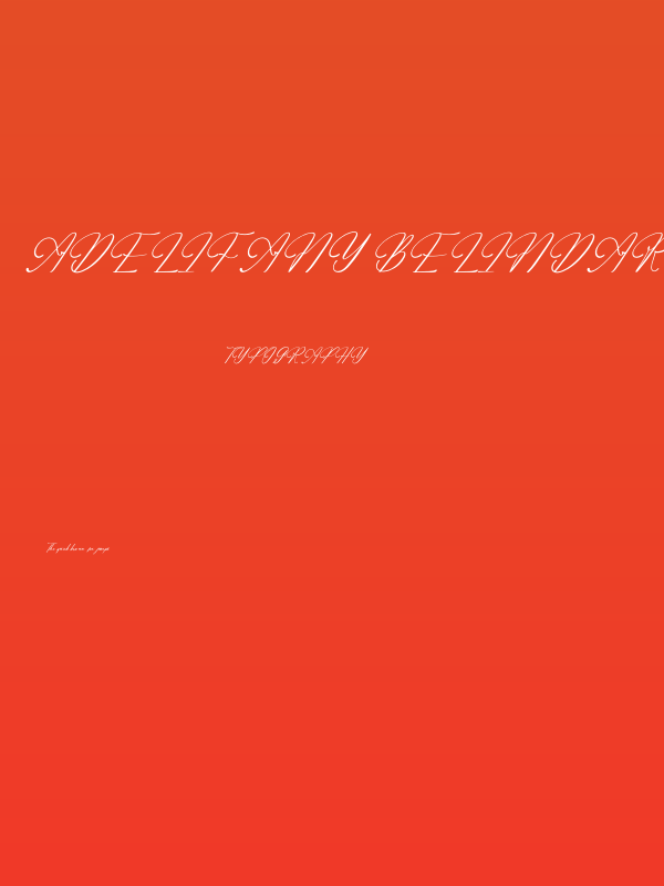 Adelifany Belindara DEMO VERSIO Italic Poster