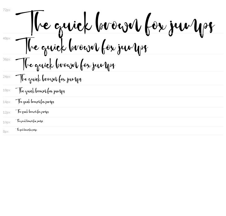 Adelle Script Waterfall