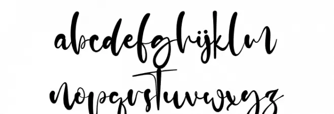 Adelle Script फ़ॉन्ट लोअरकेस