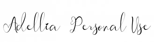 Adellia - Personal Use  font caratteri gratis