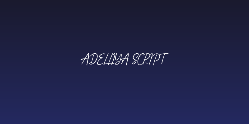 Adelliya Script Social Header