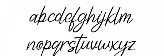 Adelliya Script फ़ॉन्ट लोअरकेस
