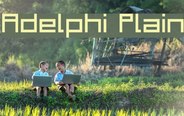 Adelphi Plain Шрифта examples