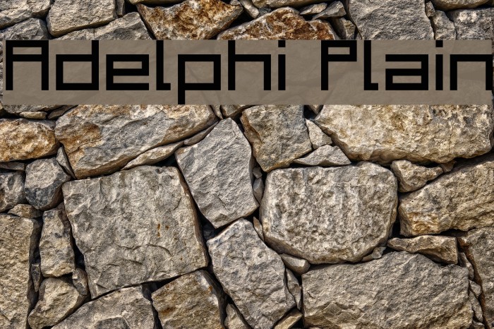 Adelphi Plain Шрифта examples
