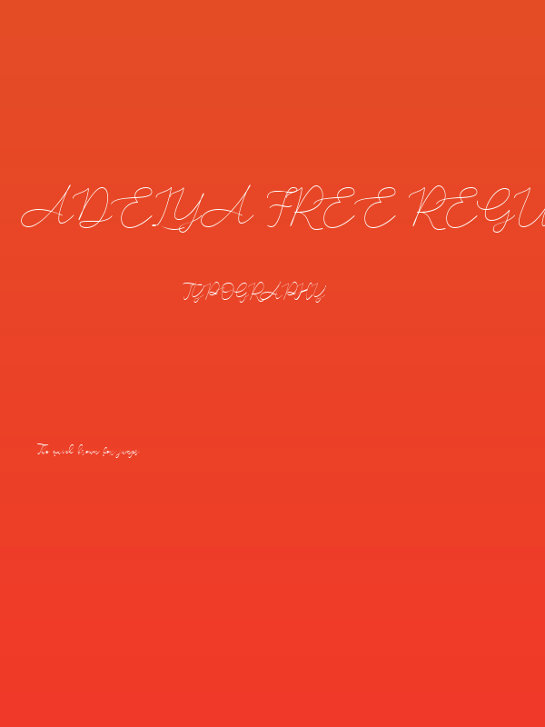 Adelya Free Regular Poster