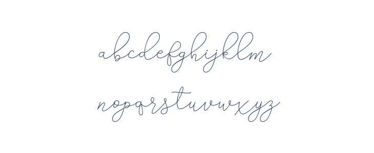 Adelya Free Regular Lowercase