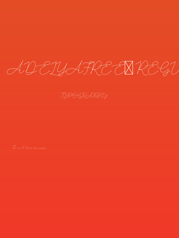 AdelyaFree-Regular Poster