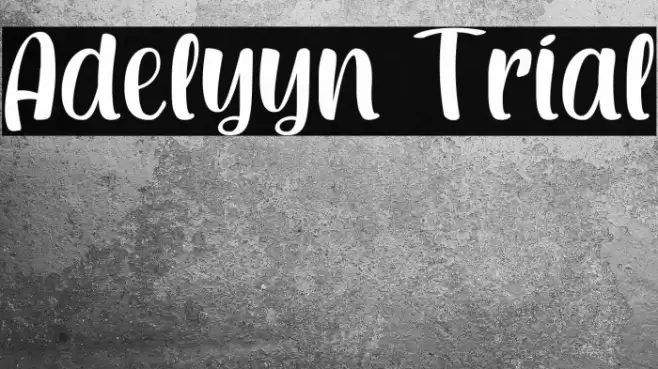 Adelyyn Trial Font examples