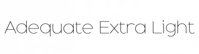 Adequate Extra Light  フリーフォントのダウンロード