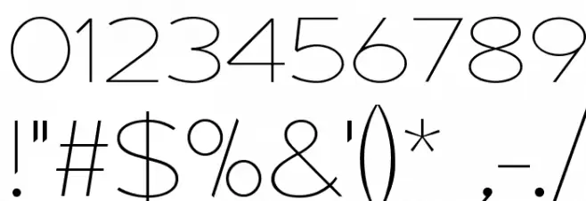 Adequate Extra Light Font OTHER CHARS