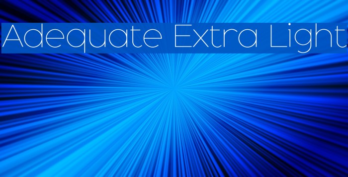 Adequate Extra Light Font examples