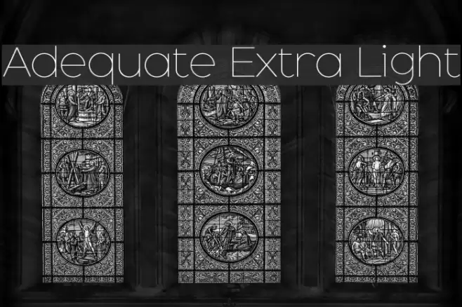 Adequate Extra Light Font examples