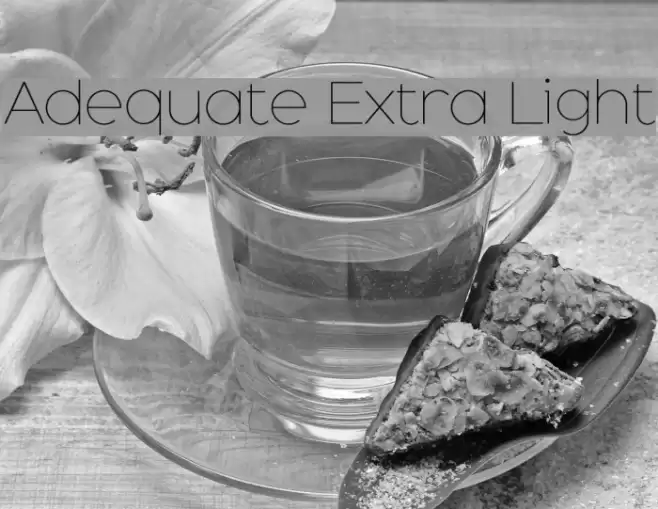 Adequate Extra Light Font examples