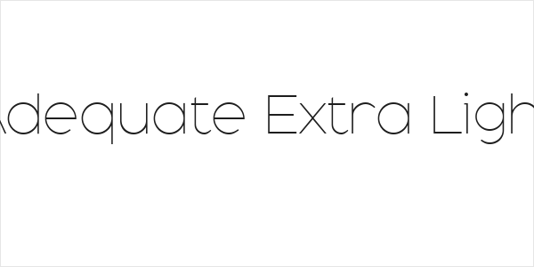 Adequate Extra Light Logo