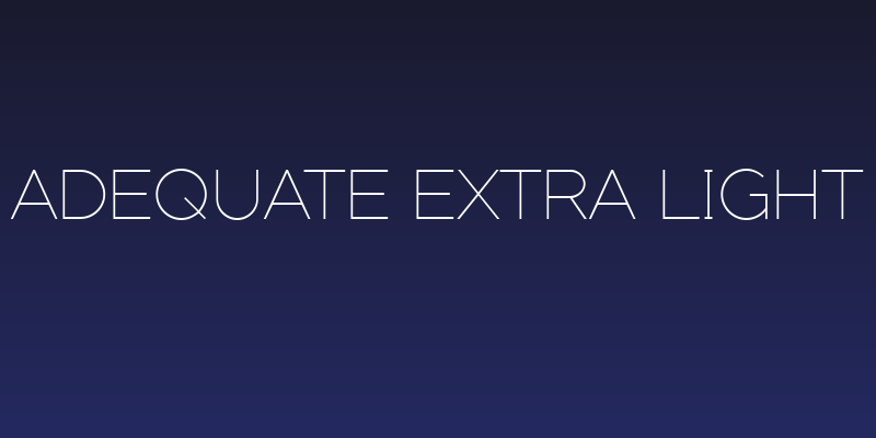 Adequate Extra Light Social Header