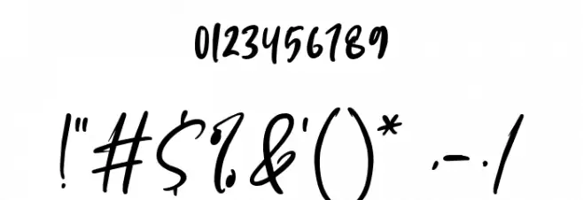 Aderia Font OTHER CHARS