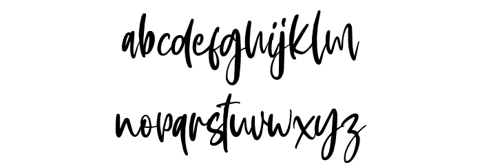 Aderia Font LOWERCASE