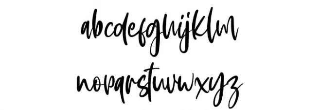 Aderia Font LOWERCASE