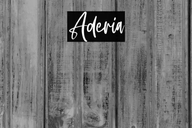 Aderia Font examples