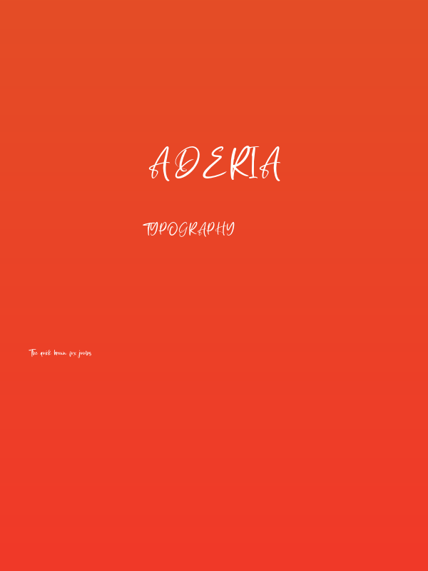 Aderia Poster