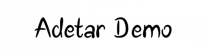 Adetar Demo  フリーフォントのダウンロード