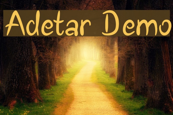 Adetar Demo Font examples