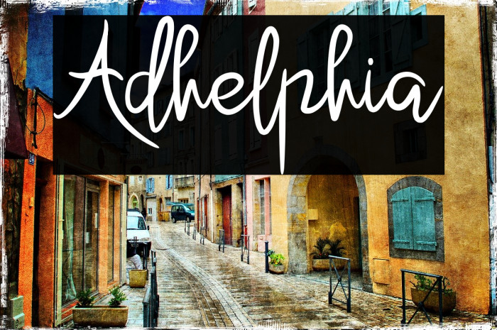 Adhelphia フォント examples