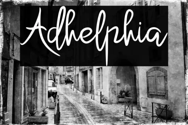 Adhelphia Font examples