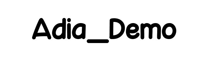 Adia_Demo  フリーフォントのダウンロード