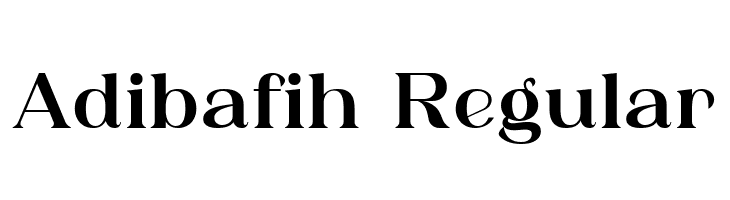 Adibafih Regular  免费字体下载
