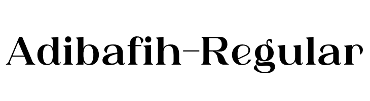 Adibafih-Regular  Free Fonts Download