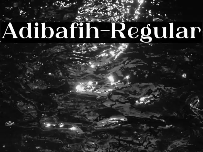 Adibafih-Regular Font examples