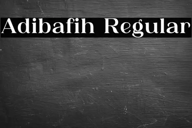Adibafih Regular Font examples