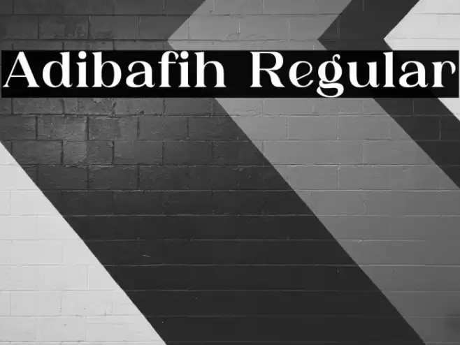 Adibafih Regular Font examples